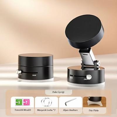 Mıknatıslı Katlanabilir Telefon Tutucu - Torpido ve Cam Uyumlu