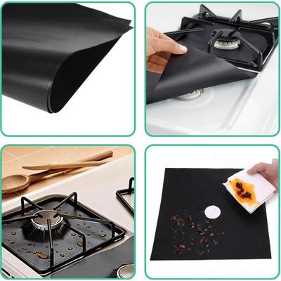 Ocak Koruyucu Folyo Yanmaz Yapışmaz 4'lü Set SiYAH