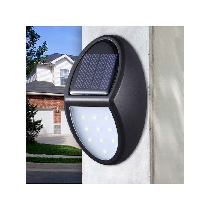 Özel Tasarım Solar Su Geçirmez Oval Duvara Monteli  Bahçe Lambası