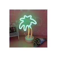 Palmiye Model Neon Led Işıklı Masa Lambası Dekoratif Aydınlatma Gece Lambası