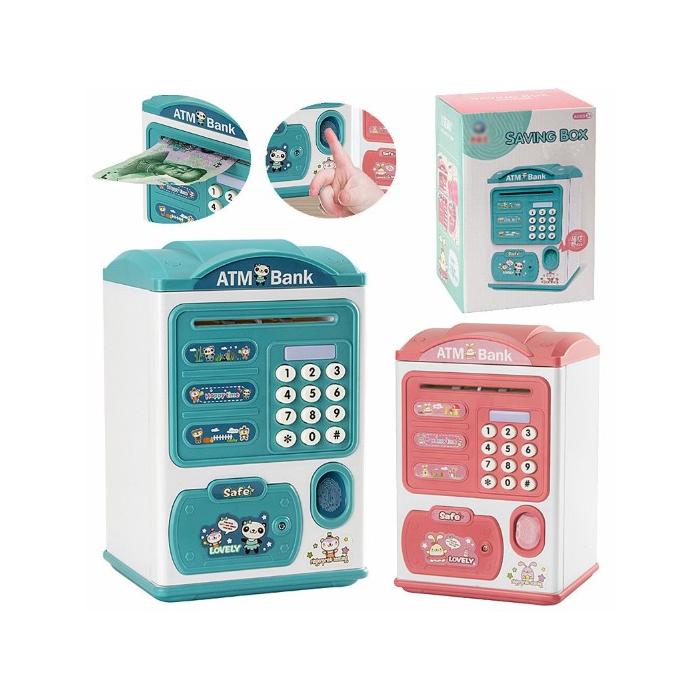 Parmak İzi Görünümlü Elektronik Şifreli Otomatik Kağıt Para Alan ATM Kumbara