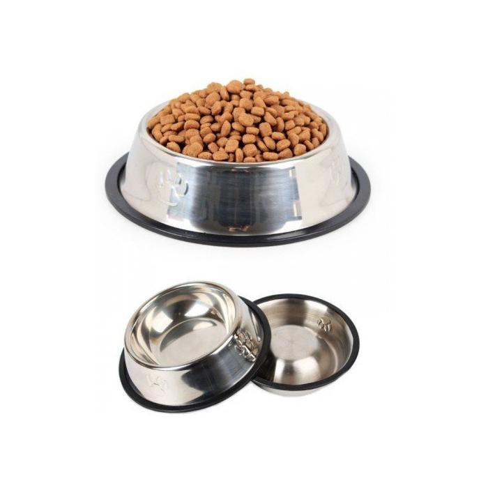 Paslanmaz Çelik Mama & Su Kabı 22 Cm