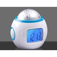 Projeksiyonlu Işık Saçan Müzikli Alarmlı Gece lambası Masa Saati