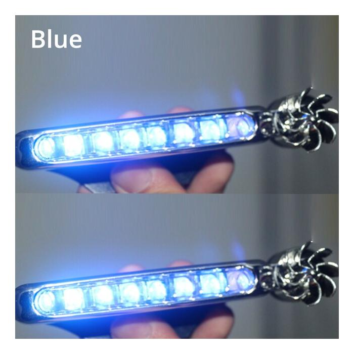 Rüzgar Enerjisi İle Çalışan Oto Mavi Led Çakar Lamba ( 2 Li Set )