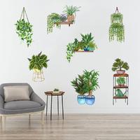 Saksılı Çiçek Tasarımlı Yapışkanlı Sticker MC-480D