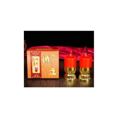 Şamdan Led Mum (Kısa) (Kırmızı)2 li