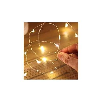 Şeffaf Kablolu Gün Işığı Sarı Renk Pilli Peri Led Işık 5 metre