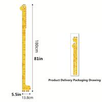 Sevimli Sarı Zürafa &  Yeşil Dinazor  & Deniz Kızı  & Roket & Ağaç Boy Ölçüsü Sticker