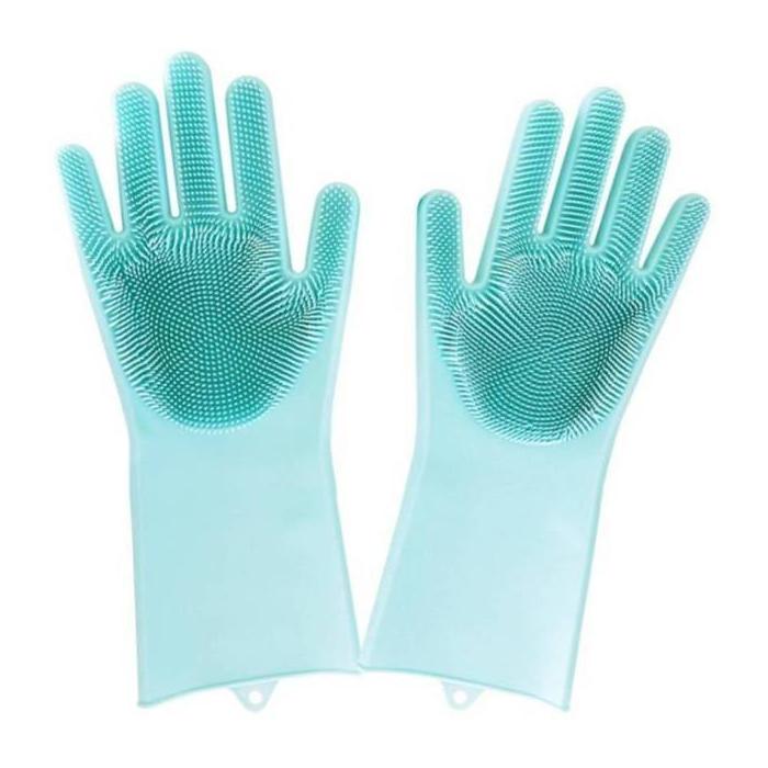 Sihirli Isıya Dayanıklı Silikon Çok Amaçlı Bulaşık Eldiven Fırçası Magic Gloves