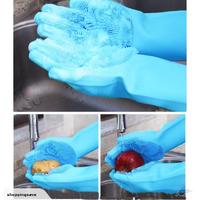 Sihirli Isıya Dayanıklı Silikon Çok Amaçlı Bulaşık Eldiven Fırçası Magic Gloves