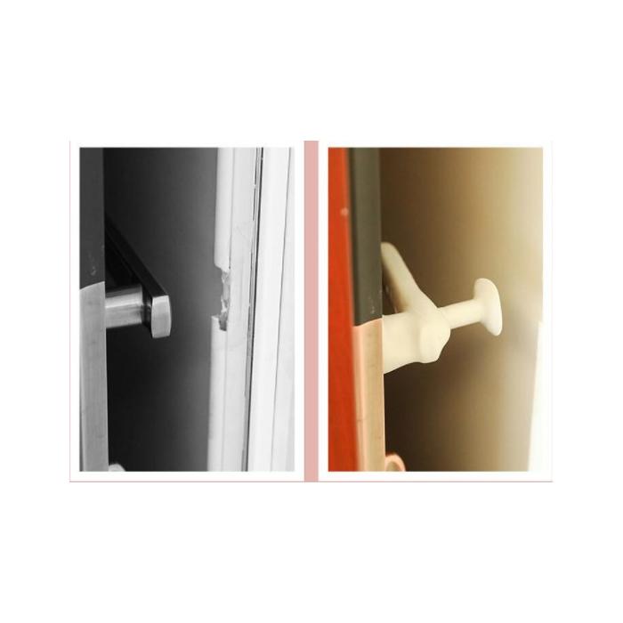 Silikon Duvar Koruyucu Kapı Stoperi GRİ