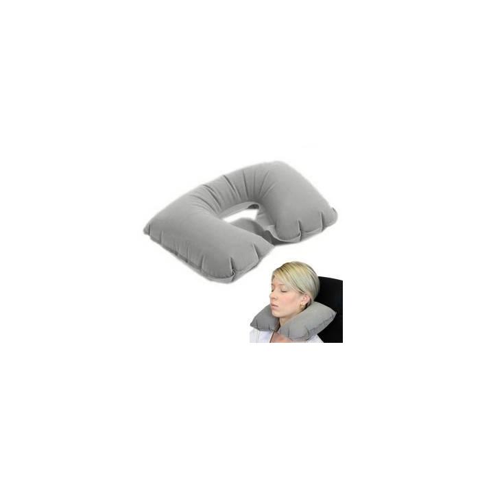 Şişme Seyahat Yastığı Gri Lacivert