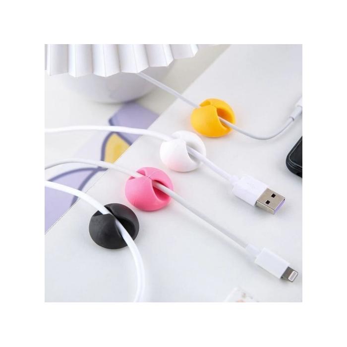 Siyah Beyaz Kablo Sabitleme Klipsi 10 lu