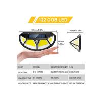 Solar Güneş Enerjili 122 Cob Ledli 3 Modlu Hareket Sensörlü Oval Bahçe Lambası