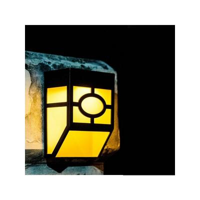 Solar Güneş Enerjili Duvara Monteli Sarı Işık Bahçe lambası 4 Lü Set