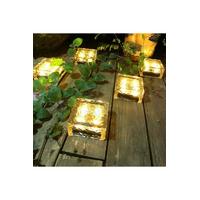 Solar Güzeş Enerjili Buz Cam Zemin Dekoratif Bahçe Aydınlatma 4 Led Li Kristal (1 Adet )