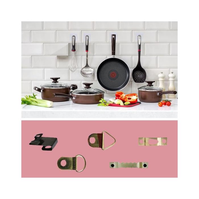 Süper Güçlü Çerçeve Askısı Pin Delgisiz Vidalı Tırnak Kanca Yapışkanlı Raf Tutucu Askı