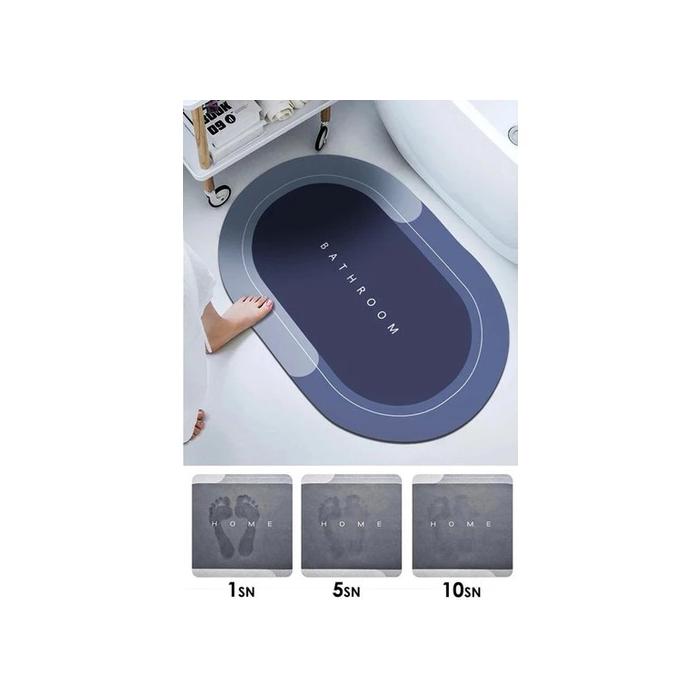 Süper Su Emici Kaymaz Tabanlı Banyo Paspası ( 80*50 )cm