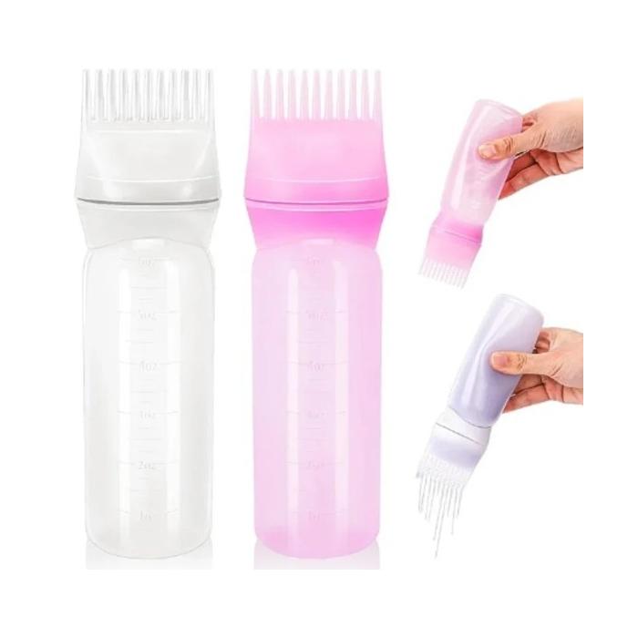 Taraklı Saç Boyama ve Bakım Yağı Uygulama Şişesi