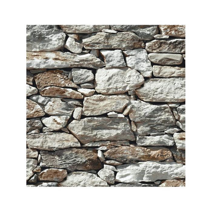 Taş Duvar Desenli Kendinden Yapışkanlı 3D Duvar Raf Kapı Kaplama Kağıdı 3 Metre 60 Cm