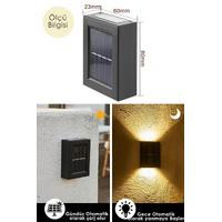 Tekli Yeni Model Solar Çift Taraflı Duvar Lambası Güneş Enerjili Aydınlatma Dekorasyon Aplik Işık