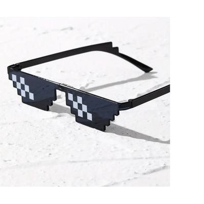 Thug Life Trend Güneş Gözlüğü Mozaik Siyah Kedi Gözlükleri