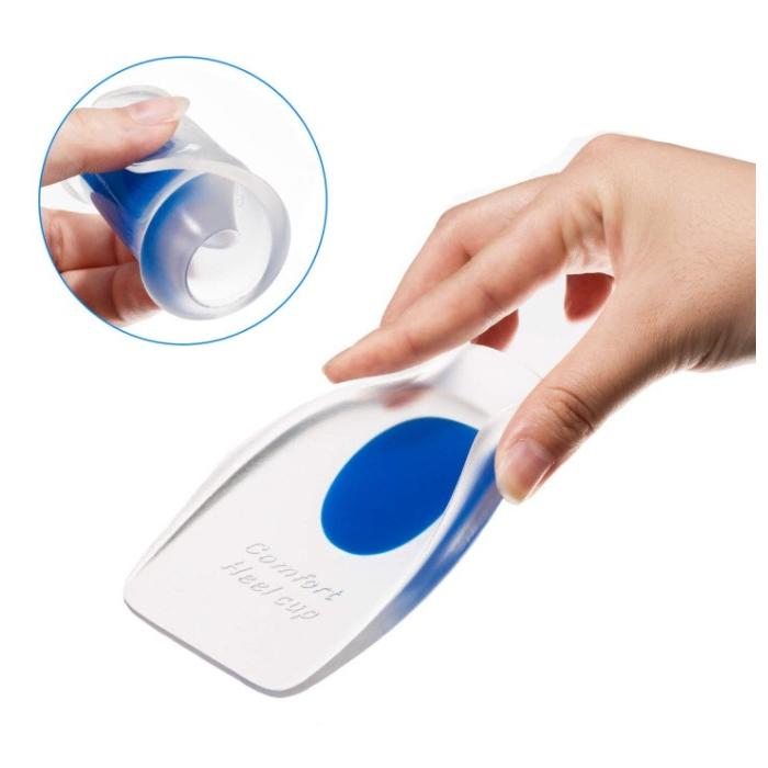 Topuk Silikonu Şeffaf Mavi Erkek