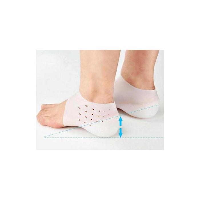 Topuk Yükseltici Topuk Çorabı Beyaz