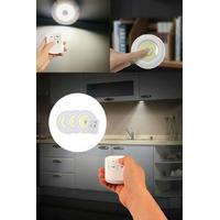 Uzaktan Kumandalı Yapışkanlı 3'lü Led Spot Lamba