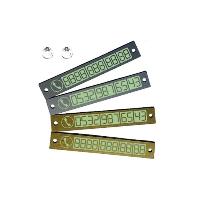 Vantuzlu Fosforlu Telefon Plakası Parktel