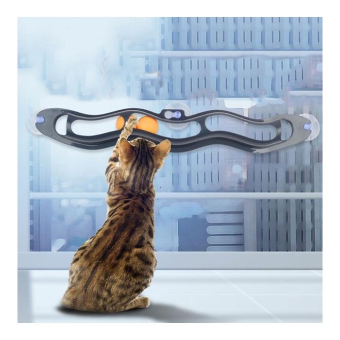 Vantuzlu Kedi Oyun Tüneli 54cm Tek Katlı