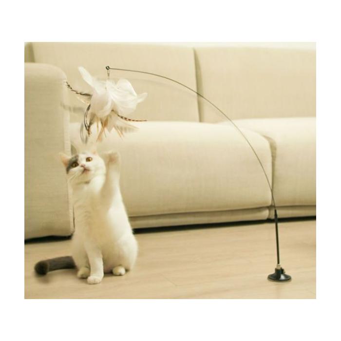 Vantuzlu Tüylü Zilli Kedi Oyun Oltası