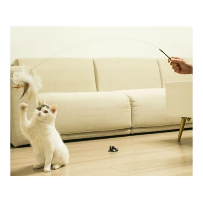 Vantuzlu Tüylü Zilli Kedi Oyun Oltası