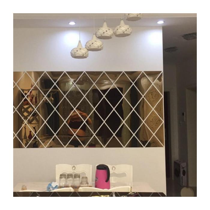 Yapışkanlı Dekoratif Akrilik Ayna Siyah ( 17 Parça )